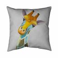 Fondo 20 x 20 in. Colorful Giraffe-Double Sided Print Indoor Pillow FO2791676